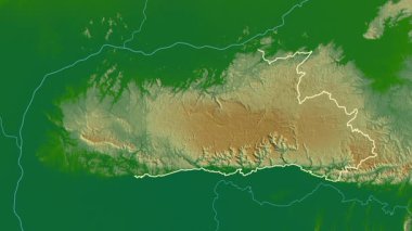 Meghalaya, Hindistan, çıkarıldı. Fiziksel