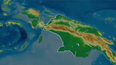 Papua, Endonezya, çıkarıldı. Fiziksel