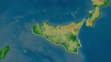 Sicilya, İtalya, çıkarıldı. Fiziksel