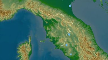 Toscana, İtalya, çıkarıldı. Fiziksel