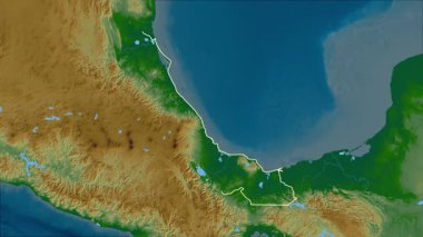 Veracruz, Meksika, çıkarıldı. Fiziksel