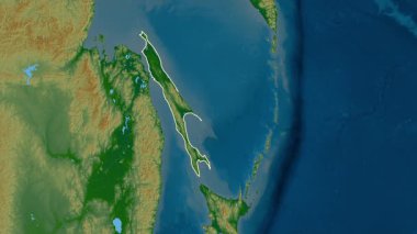 Sakhalin, Rusya, çıkarıldı. Fiziksel