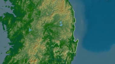 Gyeongsangbuk-do, Güney Kore, çıkarıldı. Fiziksel