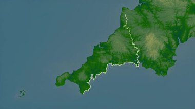 Cornwall, İngiltere - Büyük Britanya, çıkarıldı. Fiziksel