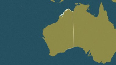 Batı Avustralya - Avustralya eyaleti, çıkarıldı. Desen