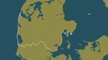 Midtjylland - Danimarka bölgesi, boşaltıldı. Desen