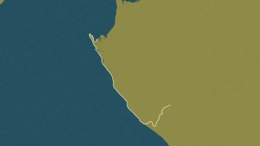 Ogooue-Maritime, Gabon, çıkarıldı. Desen