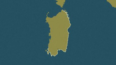 Sardegna, İtalya, çıkarıldı. Desen