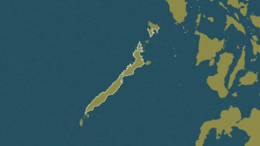 Palawan, Filipinler, çıkarıldı. Desen
