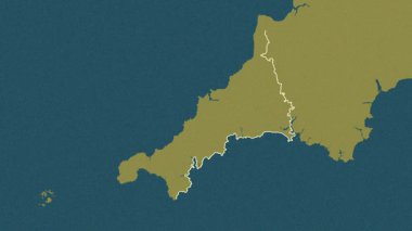 Cornwall, İngiltere - Büyük Britanya, çıkarıldı. Desen