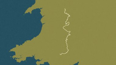 Powys, Galler - Büyük Britanya, çıkarıldı. Desen