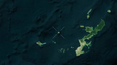 Aguni Adası - Japonya yakın çekim - uydu. Parıltı.