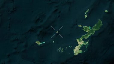 Aguni Adası - Japonya yakın çekim - uydu. Önizleme. Parıltı.