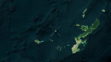 Aguni Adası - Japonya yakın çekim - uydu. Önizleme.