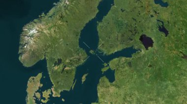 Aland, çevresinin haritasına zum yaptı. Değerlendirme yok, özet yok, etiket yok