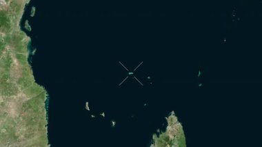 Aldabra - Seyşeller yakın çekim - uydu. Önizleme.