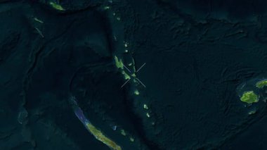 Ambrym, New Hebrides - Vanuatu yakın çekim - uydu. Parıltı.