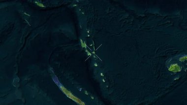 Ambrym, New Hebrides - Vanuatu yakın çekim - uydu. Önizleme. Parıltı.