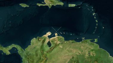 Aruba yakın çekim - uydu.