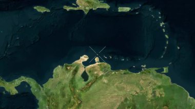 Aruba yakın çekim - uydu. Önizleme. Parıltı.