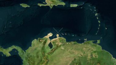 Aruba yakın çekim - uydu. Önizleme.