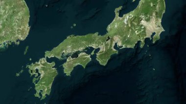 Awaji Adası - Japonya yakın çekim - uydu. Önizleme. Parıltı.