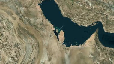 Bahreyn yakın çekim - uydu. Parıltı.