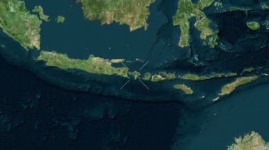 Bali Adası - Endonezya yakın çekim - uydu. Önizleme.