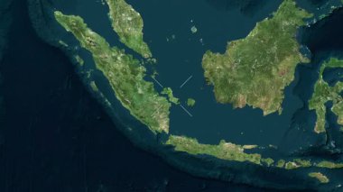 Bangka Adası - Endonezya yakın çekim - uydu. Önizleme. Parıltı.