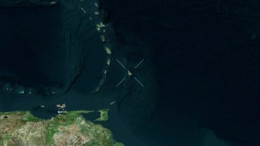 Barbados 'un yakın çekim uydusu. Önizleme.