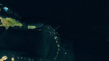 Barbuda - Antigua ve Barbuda yakın çekim - uydu. Önizleme.