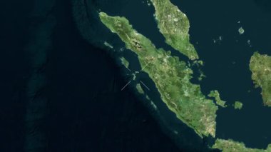 Batu Adaları - Endonezya yakın çekim - uydu.