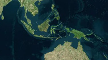 Celebes Adası - Endonezya yakın çekim - uydu. Önizleme.