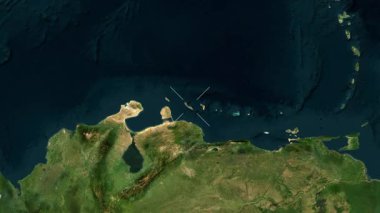 Curacao yakın çekim uydusu. Önizleme. Parıltı.