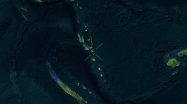 Epi, Shepherd Adaları - Vanuatu yakın çekim - uydu. Parıltı.