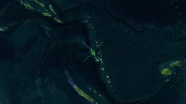 Espiritu Santo, New Hebrides - Vanuatu yakın çekim - uydu.