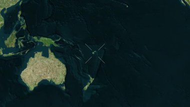 Fiji yakın çekim uydusu. Parıltı.