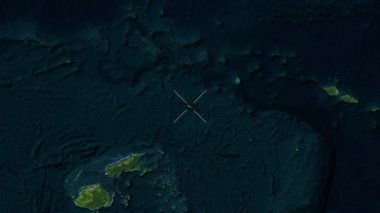 Futuna Adası - Wallis ve Futuna yakın çekim - uydu. Parıltı.