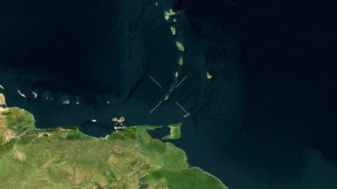 Grenada yakın çekim - uydu.