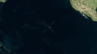 Hawaii Adaları - Amerika Birleşik Devletleri yakın çekim - uydu.