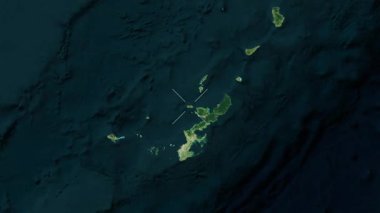 Ie Adası - Japonya yakın çekim - uydu.