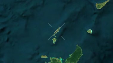 Iheya Adası - Japonya yakın çekim - uydu. Parıltı.