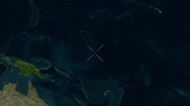 Kiribati yakın çekim - uydu.