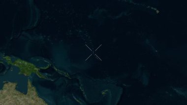 Kiribati yakın çekim uydusu. Önizleme. Parıltı.