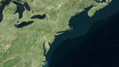 Long Island, Birleşik Devletler yakın çekim uydusu. Önizleme. Parıltı.