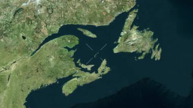 Magdalen Adaları - Kanada yakın-uydu. Önizleme. Parıltı.