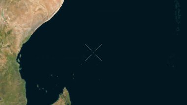 Mahe-Seyşeller yakın çekim uydusu. Önizleme.