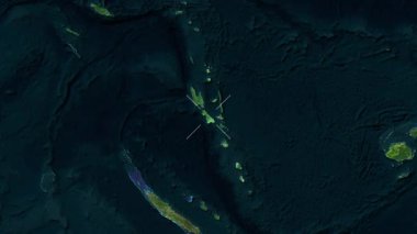 Malekula, New Hebrides - Vanuatu yakın çekim - uydu. Parıltı.