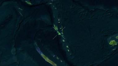 Malekula, New Hebrides - Vanuatu yakın çekim - uydu. Önizleme. Parıltı.