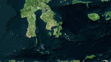 Muna Adası - Endonezya yakın çekim - uydu.